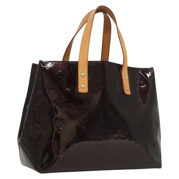 LOUIS VUITTON Monogram Vernis Reade PM Hand Bag Amarante LV Auth - Picture 1 of 16
